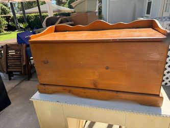 Vintage Wood Storage Chest Box