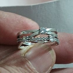 Pandora Authentic Brand New Sterling Silver Beautiful Triple Band Ring Size 7  