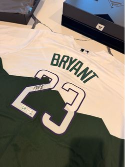 Men’s Size XL Fantatics Autographed Kris Bryant Jersey