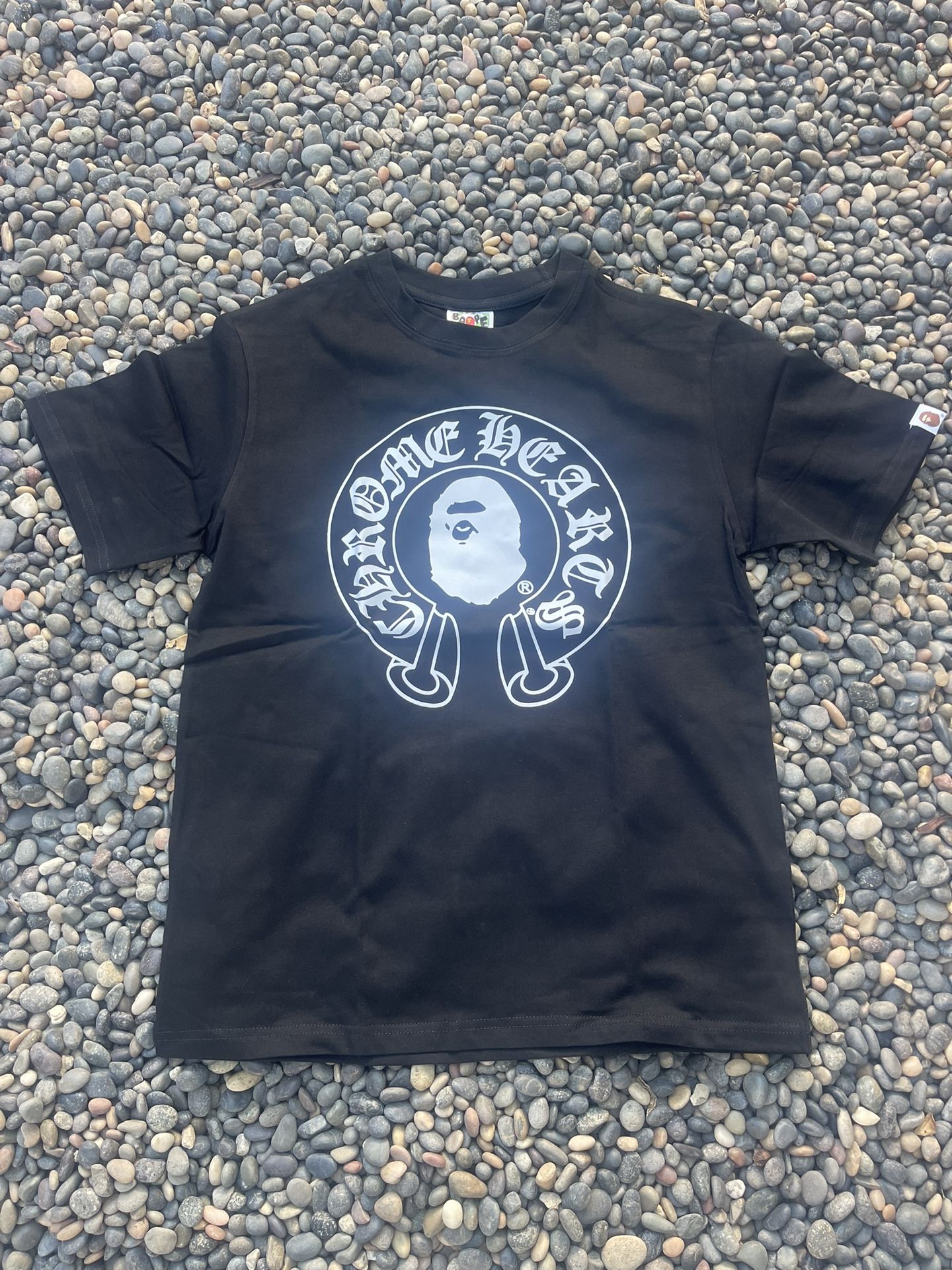 black chrome heart bape