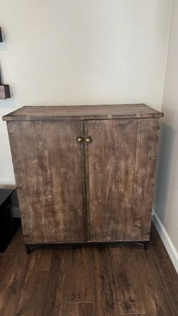 Pottery Barn bar cabinet