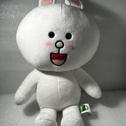 Line Hello Friends White Bunny Rabbit Japan Anime Stuffed Animal Plush 17”