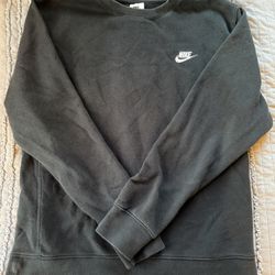 Nike Mens Club Fleece Crewneck Sweatshirt - Medium, Black
