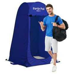 NEW Outdoor Changing Room Beach Shower Restroom Blue Portable Pop Up Tent Camping Hiking