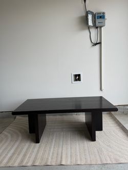 Modern Black Wood Coffee Table