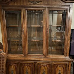 FREE! Moving Sale! China Cabinet, Headboards, Dining Table, 