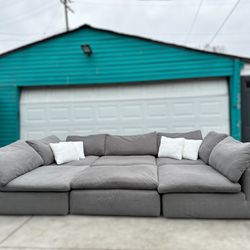 Gray 6Piece Cloud Sectional Couch | Delivery Available!