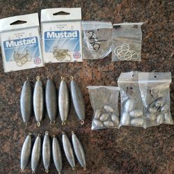 New fishing weights , Egg sinkers and hooks
