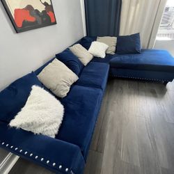 Beautiful Velvet L-Sectional Couch Moving sale 299