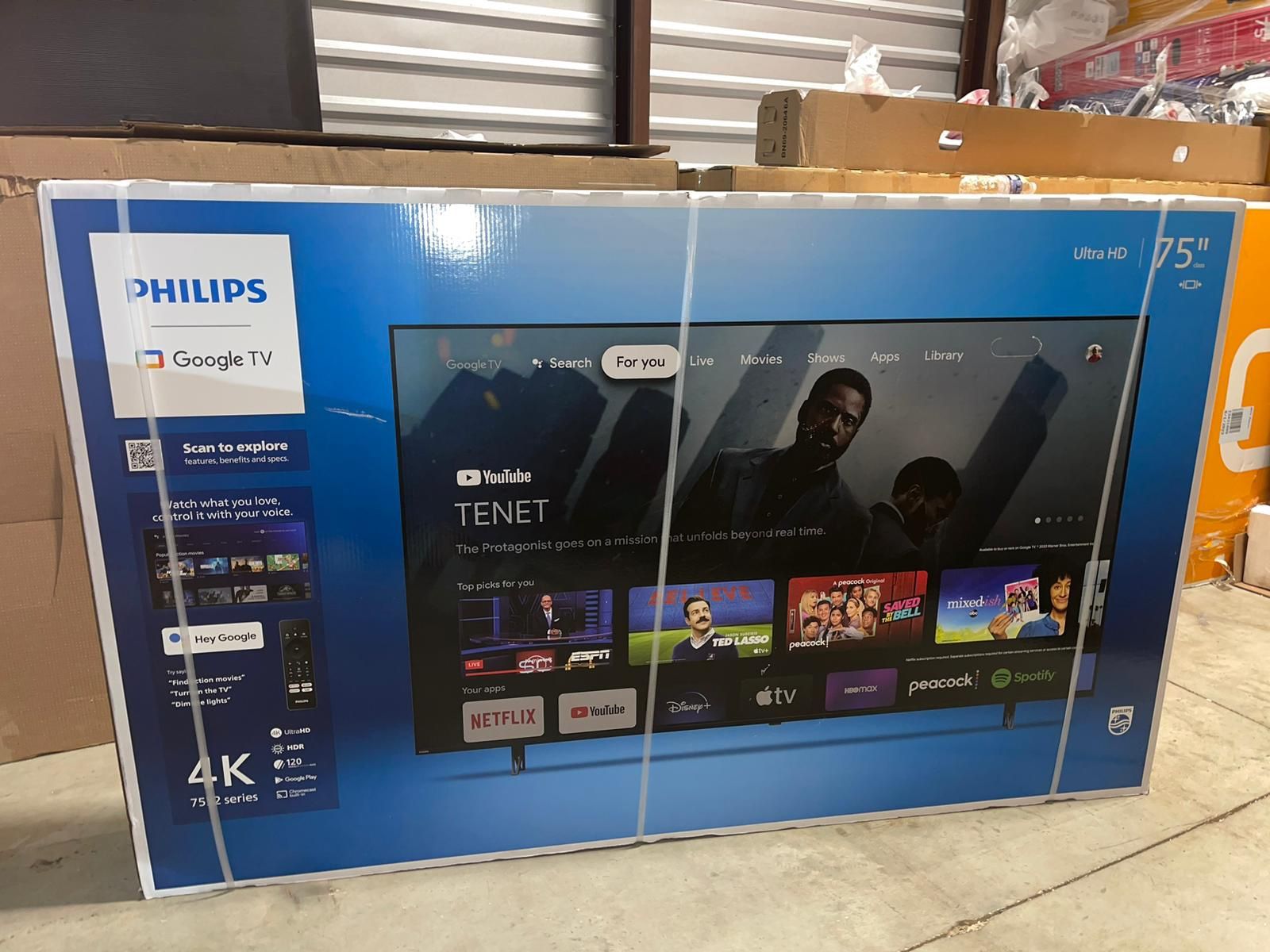 Philips 75" Class 4K Ultra HD (2160p)Google Smart LED TV (75PUL7552/F7) (2023)