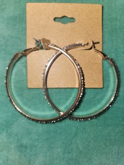 Crystal Hoop Earings 