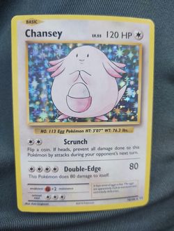 Chansey pokemon card..
