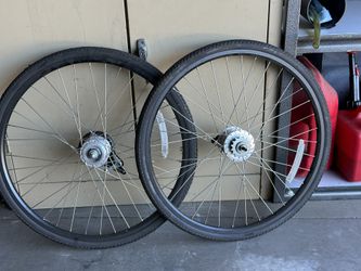 sturmey archer 26” bicycle bike wheel set with solid tires