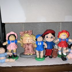 🧸 Vintage Cabbage Patch–Style Figurine Set – Complete 7-Piece Collection! 🧸