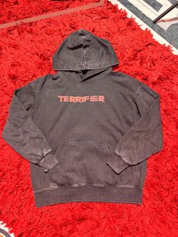 Terrifier Art the Clown Graphic Hoodie Medium Washed Black