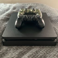 PS4 with two controllers