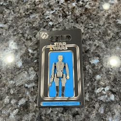 Disney Star Wars Death Star Droid Action Figure Pin.  Limited Release.  Brand new on original card.