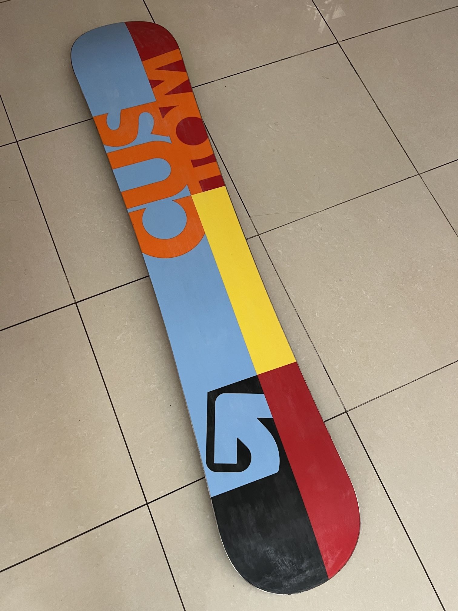 162cm Wide Burton Custom Snowboard WAXED With Bindings