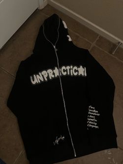 Unpractical White Full-Zip hoodie