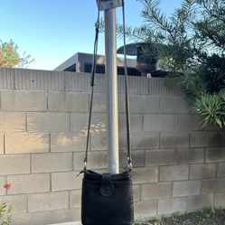 Genuine Leather Black Crossbody Bag - Made In Italy - Bought In Paris 