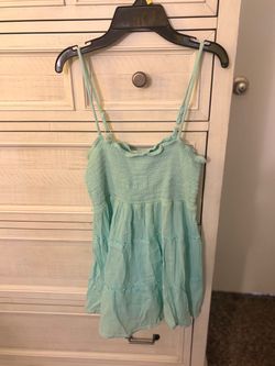 Mint Green Smocked Tiered motherhood shirt