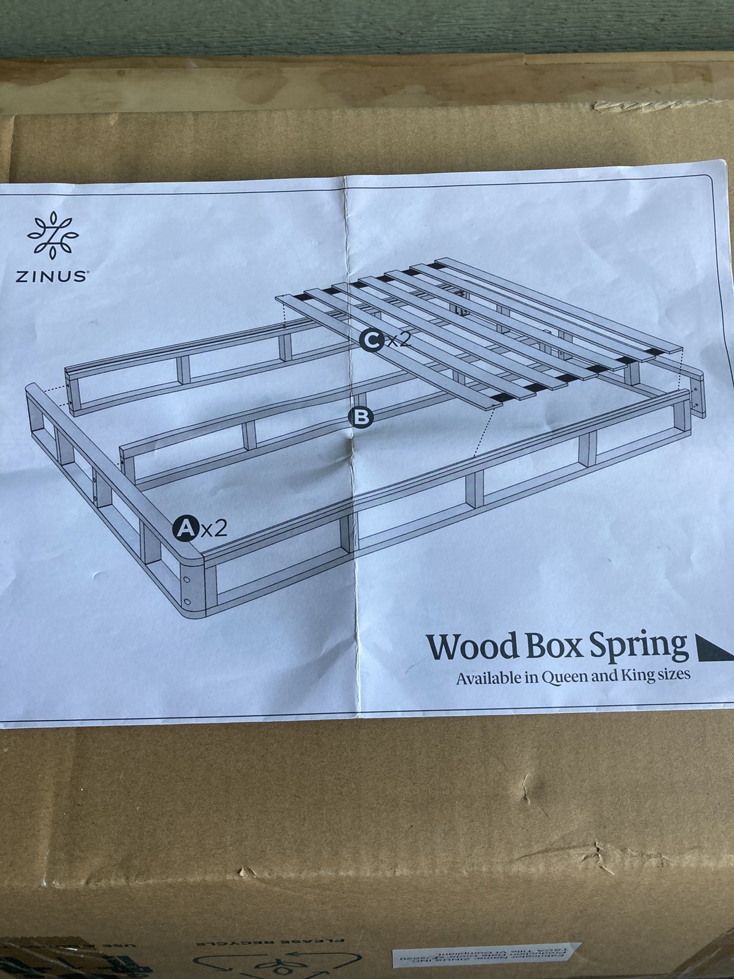 Queen Wooden Box Spring
