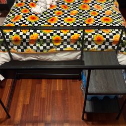 Black Desk With Glass 