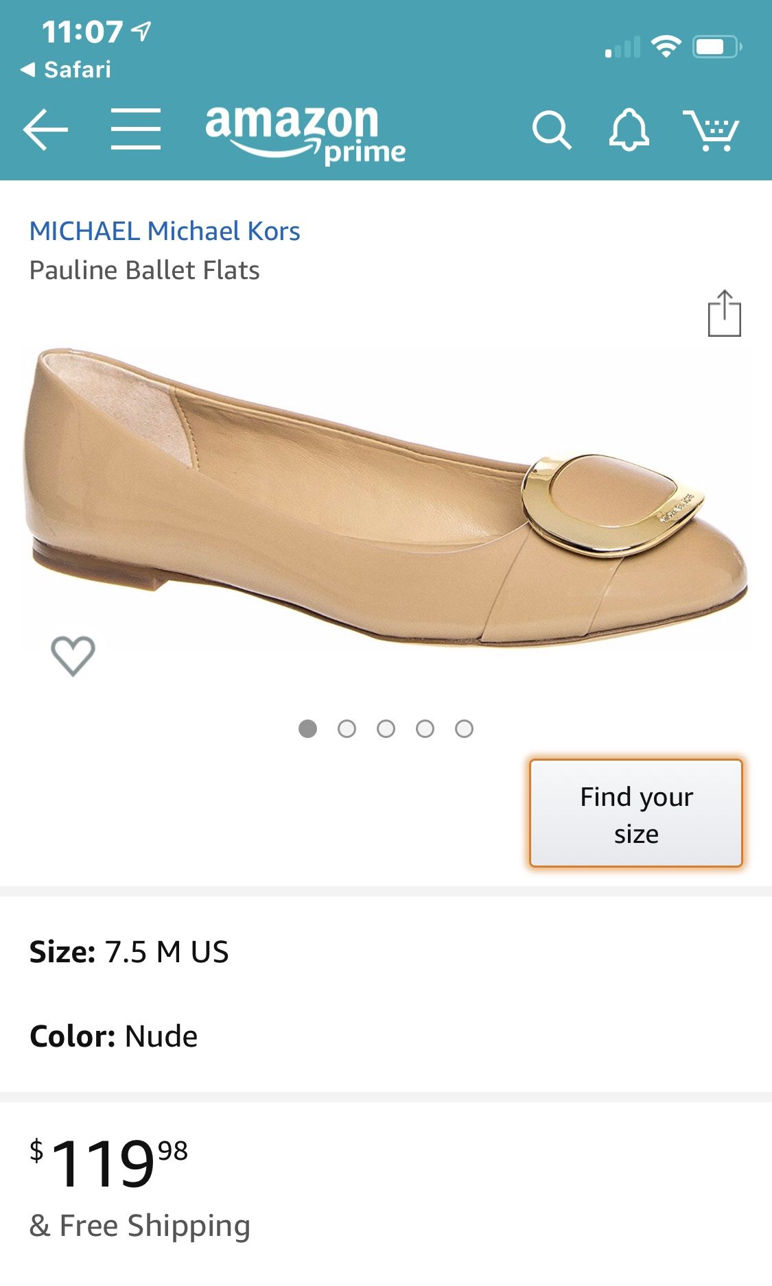 Michael kors Patent Nude Pumps size US 8.5