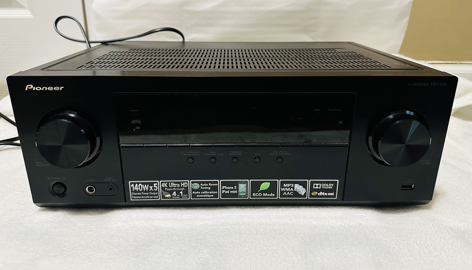 Pioneer VSX-523-K 5.1-Channel AV Receiver - No Remote