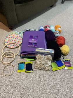 Crafting, felt and crocheting supplies
