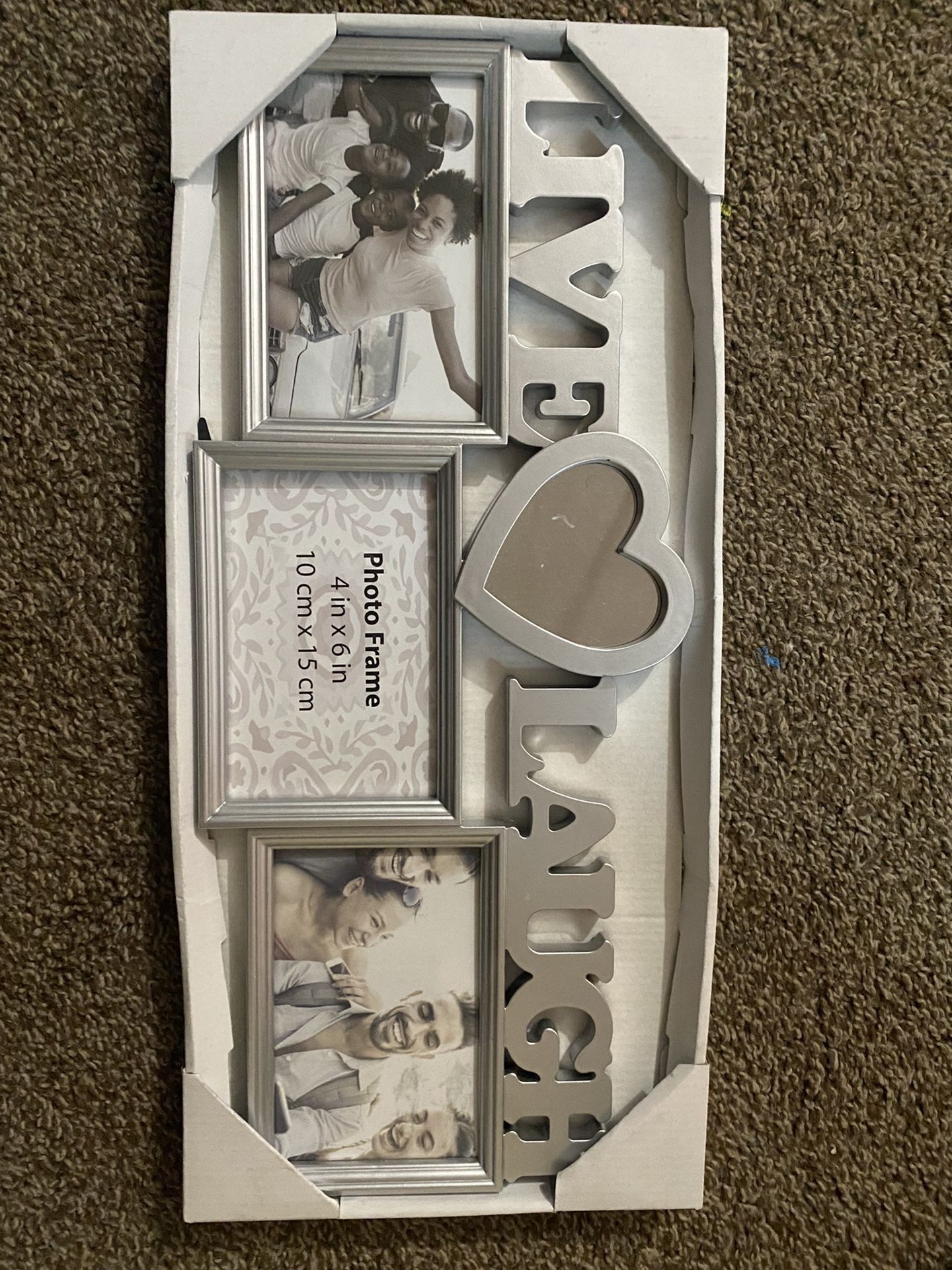 Silver Picture Frame With Mirror Heart