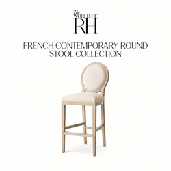 RH-French Contemporary Round Stool Collection - (4) chairs