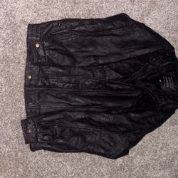 XXL Giovanni Navarre Italian Stone Design Genuine Leather Jacket