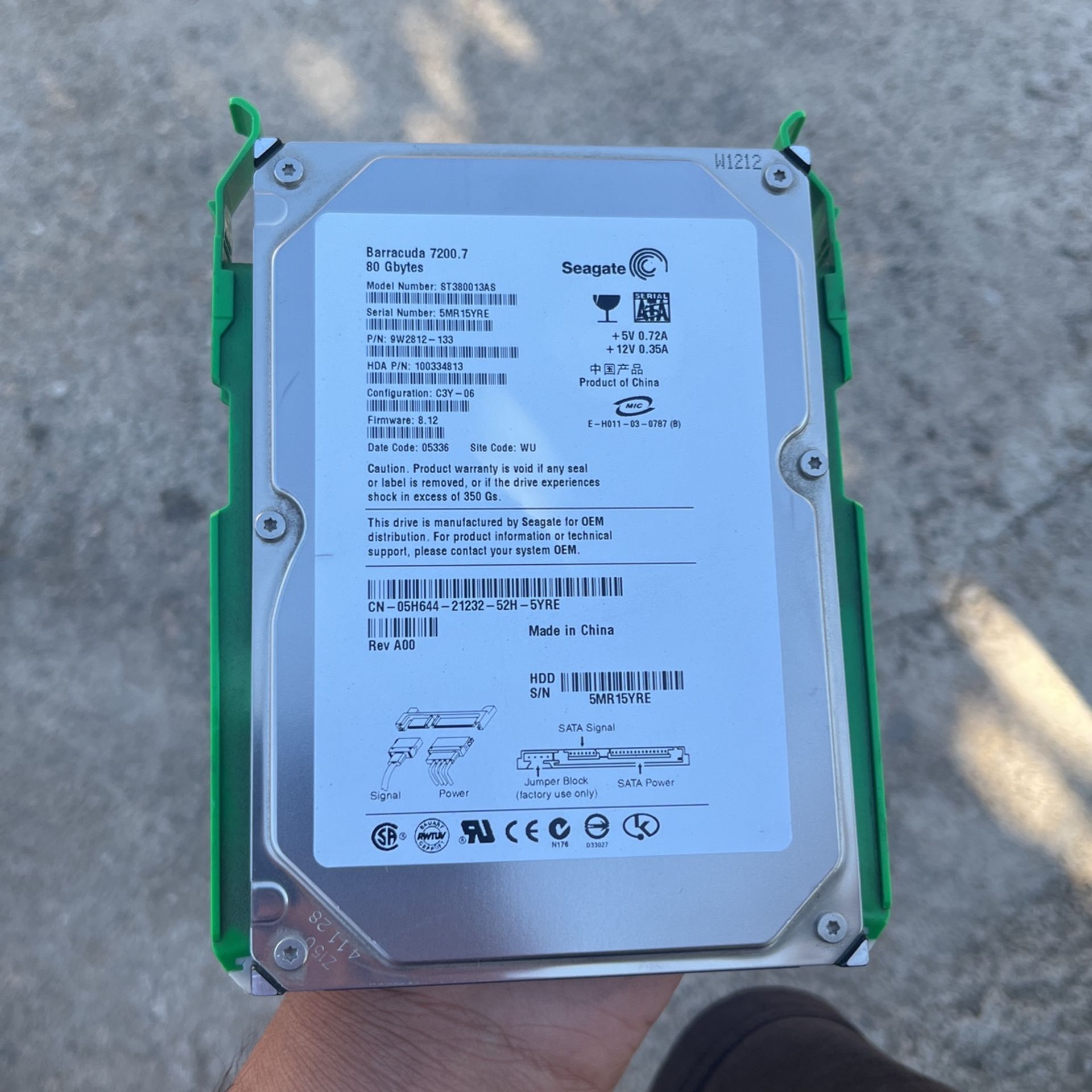 80 Gigabytes Hard drive (seagate)