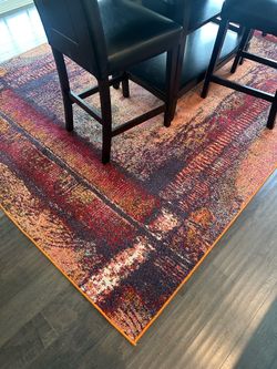 8’ x 10’ Vibrant Modern Abstract Area Rug – Excellent Condition