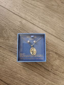Melrose Designs Virgin Mary Necklace and Earring Set