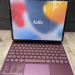 iPad Pro 5th Generation 512GB 12.9” Wifi+ 5G Cellular MHNY3LL/A W/Keyboard Case