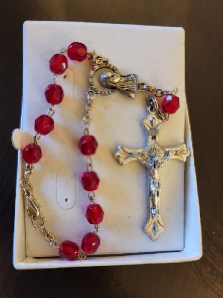 Rosemary With Crystal Beads Marked ITALY !