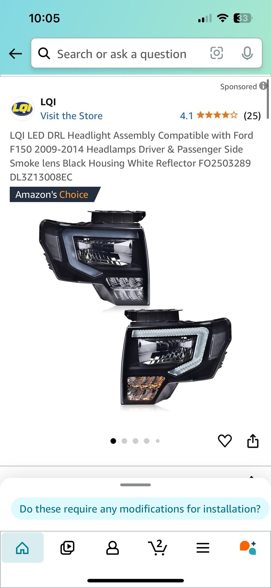 Headlight housing For Ford F150