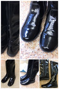 Naturino Black patent rain girl-size 38 boots