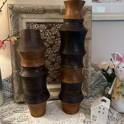 Hand Turned Wooden Vases