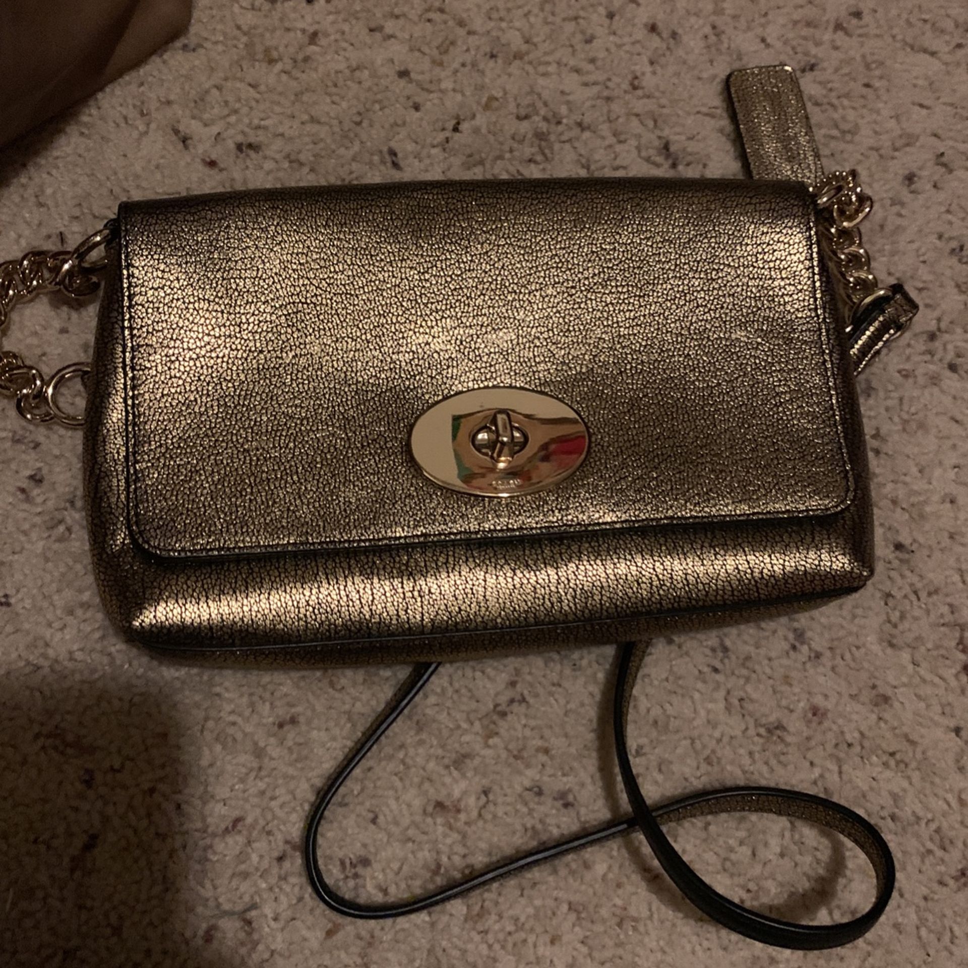 Gold Coach Crossbody Handbag Brand New