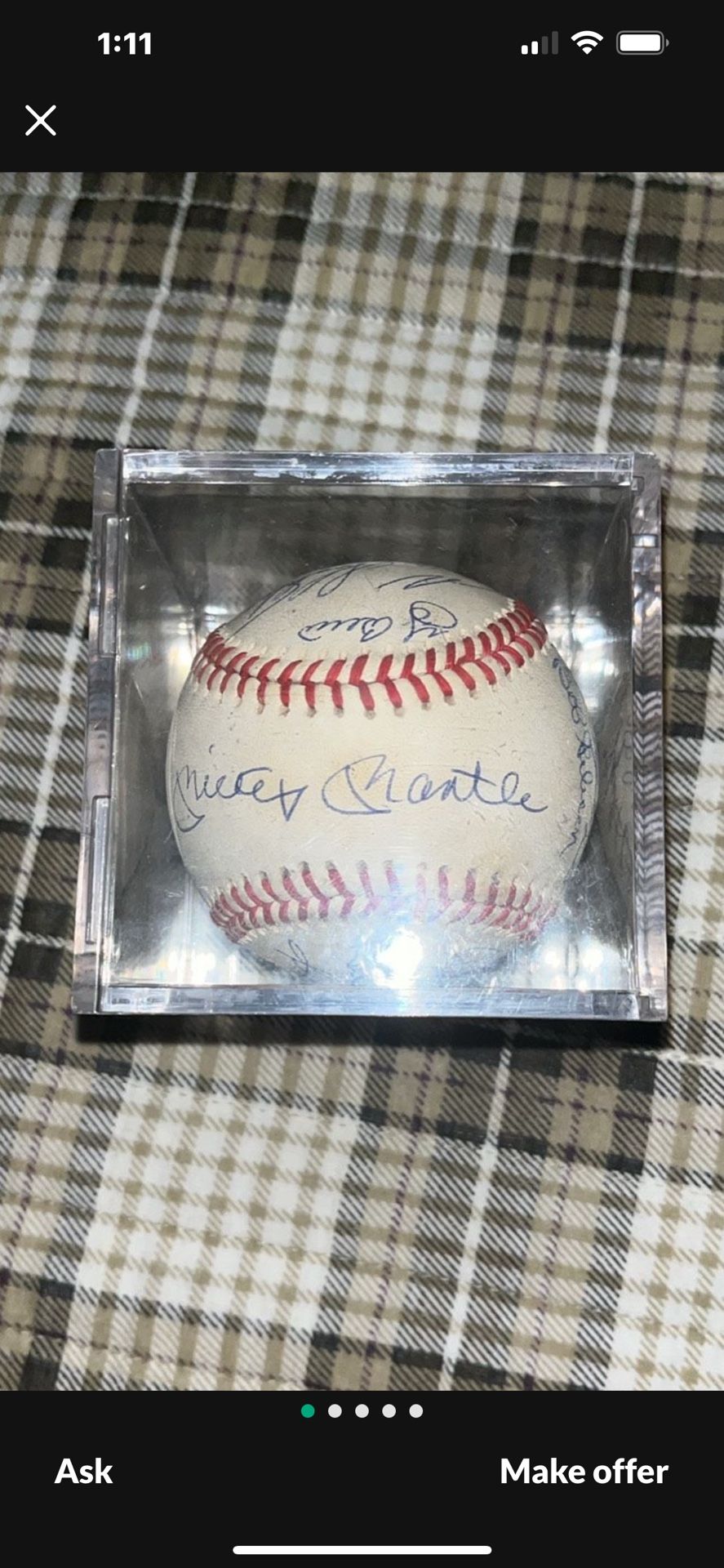 HOF Signed Baseball!!! Signed By …Mickey Mantle Joe DiMaggio Reggie Jackson Yogi Berra Catfish Hunter…and more