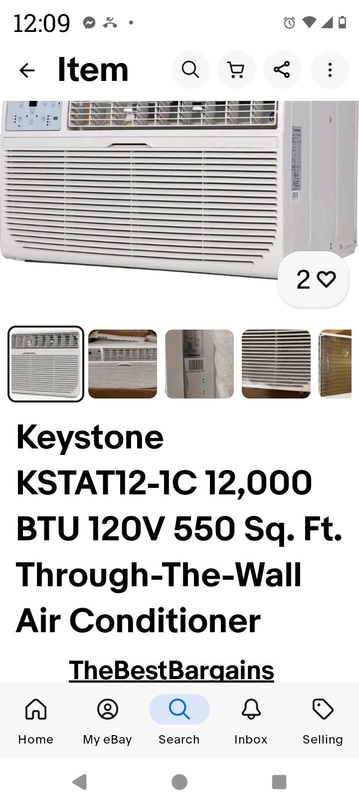 Keystone AC/ Heater Window Unit With Remote