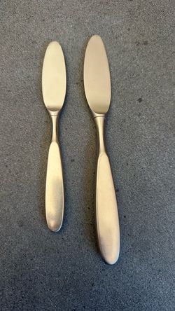 Stainless Steel Butter Spreader - Silver. Set of 2.