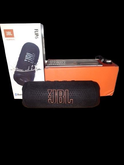 JBL Flip 6 Black Portable Bluetooth Speaker Waterproof Wireless Powerful Sound