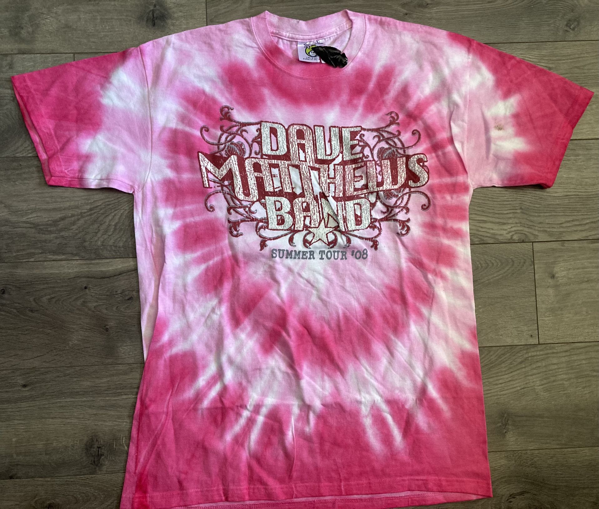 Dave Matthews Band Summer 2008 Band Women’s T Shirt L Tie Dye North America Tour