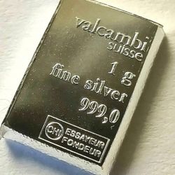 Pure .999 Silver 1 G Bar Valcambi (Multiples)