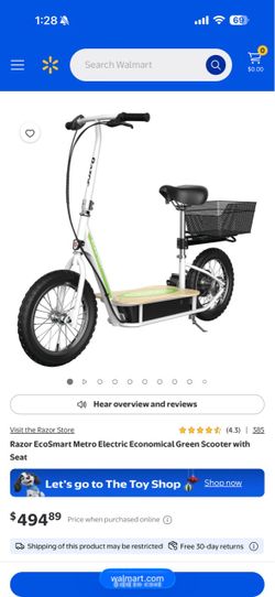 Razor 36 Volt Ecosmart Metro Rear Wheel Drive Electric Powered Scooter
