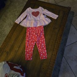 Toddler Girl's Valentine's Set